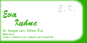 eva kuhne business card