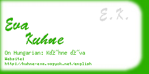 eva kuhne business card